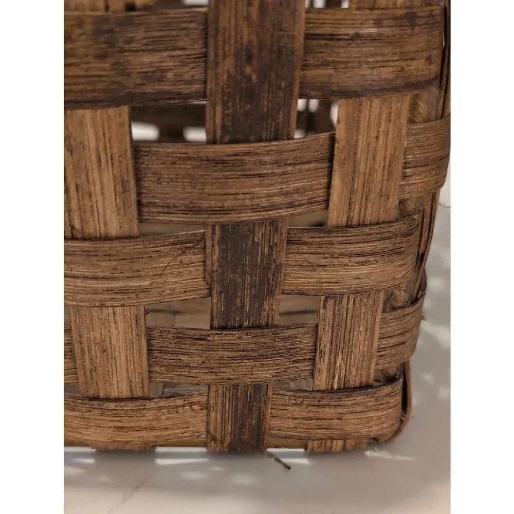 Vintage Woven Rustic Brown Storage Basket - Home Accents
